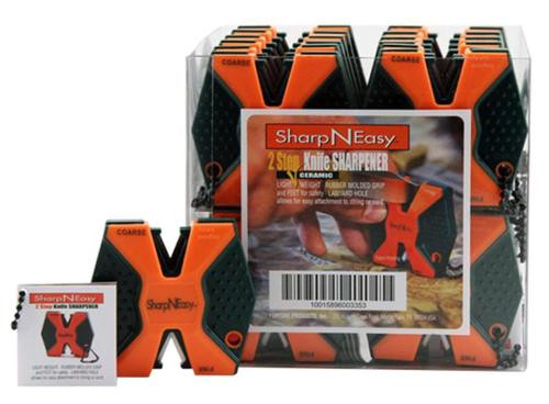 Accusharp SharpNEasy 2 Step Sharpener Ceramic Stone Fine/Coarse, Orange