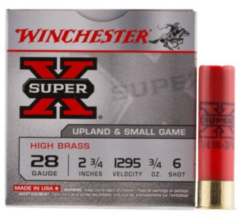 Winchester Super-X High Brass 28 Ga, 2.75", .75oz, 6 Shot, 25rd Box