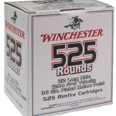 Winchester 22LR 36gr, Copper-Plated, Hollow Point, 525rd Box