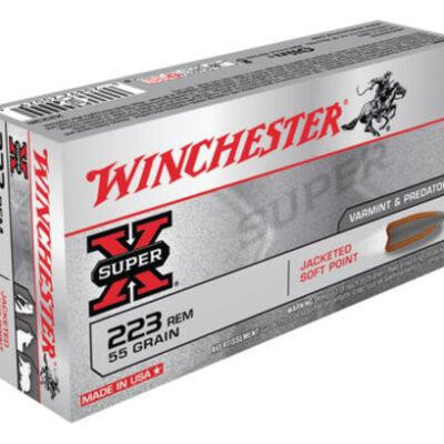 Winchester Super X 223 Rem 55gr, Pointed Soft Point, 20rd Box
