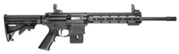 Smith & Wesson, M&P15-22 AR, 22 LR, 16.5" Barrel, Black, Fixed 6 Position Stock, 10" M&P Slim Handguard with Magpul M-LOK, 10Rd, Magpul Flip up Rear Sight, CA Compliant
