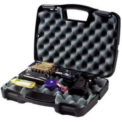 Plano Gun Guard SE Single Scoped Handgun Case Plastic Ribbed Black 13.5''Lx10.13''Wx3''H