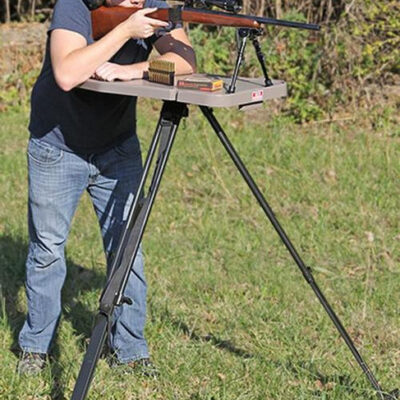 MTM Hi-Low Shooting Table Black/Flat Dark Earth 18"-55" High