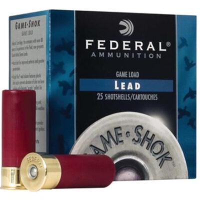 Federal Game Shok High Brass Lead 20 Ga, 2.75", 1oz, 5 Shot, 25rd Box
