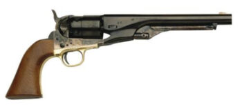 Traditions Black Powder 1860 Colt Army Revolver .44 Caliber Steel Frame Brass Guard 8"rd Barrel Blue Finish Walnut Grip