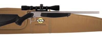 CVA Scout V2 Single Shot Package .35 Whelen 22" Stainless Steel Barrel Synthetic Stock Black With KonusPro 3-9x40mm Riflescope and Case
