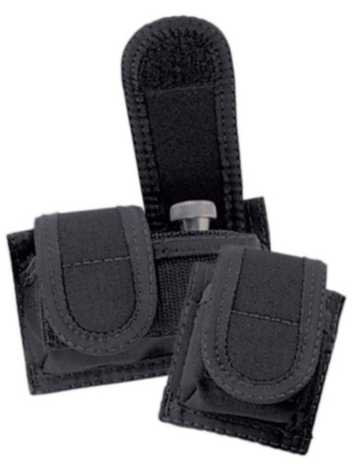 Uncle Mike's Double Speedloader Pouch, Most Speedloaders .38 to .45 Colt, Fits Belts up to 2.25" Black Nylon
