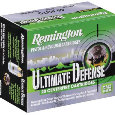 Remington Ultimate Home Defense .40 S&W 180gr, Brass Jacketed Hollow Point 20rd Box