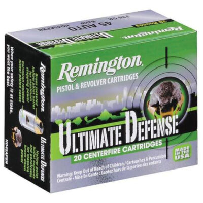 Remington Ultimate Home Defense 380ACP 102gr, Brass Jacketed, Hollow Point, 20rd Box