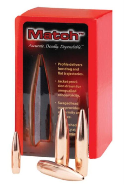 Hornady Match Bullets .308 Diameter 208gr, Boat-tail Hollow Point, 100/Box, NOT AMMO THESE ARE RELOADING BULLETS