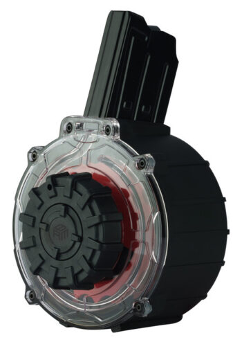 Typhoon Drum Magazine 12 Ga, Black/Red, For Typhoon Defense X12/F12, 20rd