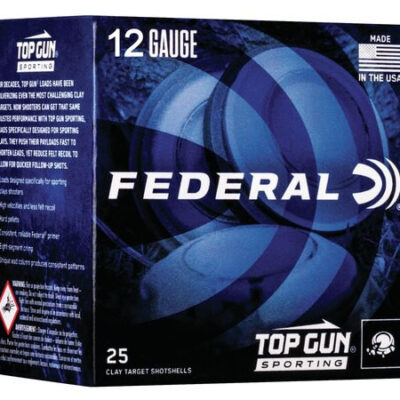 Federal Top Gun Sporting 12 Ga, 2.75", 1oz, 8 Shot, 1250 FPS, 25rd Box