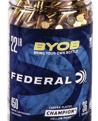 Federal 22LR 36gr, Copper HP BYOB, 450rd/Bottle
