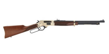Henry Side Gate Lever Action, .410 Ga, 2.5" Chamber, 20" Barrle, Brass Receiver, Walnut Stock, 5Rd, Fully Adjustable Semi-Buckhorn Sights