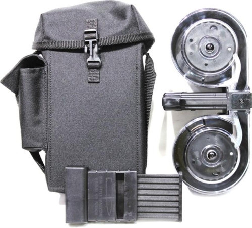 Iver Johnson Drum Mag AR-15 5.56mm/223 Rem, Black/Clear Poly, 100rd