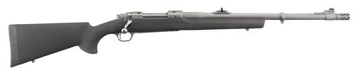 Ruger Hawkeye Alaskan .375 Ruger, 20" Barrel, Hogue Overmolded Black Stock, Stainless Steel, 3rd