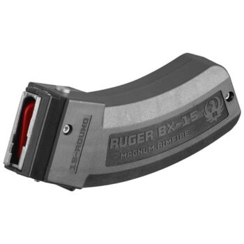 Ruger Magazine BX-15, 17 HMR, 22 WMR, 15Rd, Black, Fits M77/17, 77/22, American Rimfire and Precision Rimfire
