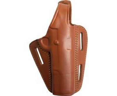 Gould & Goodrich Three Slot Pancake Holster, Right Hand, Chestnut Brown