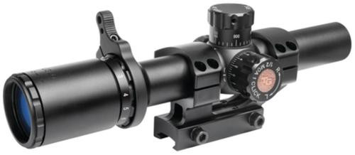 Truglo Tru-Brite 30 Riflescope, Two Pre-Calibrated BDC Turrets 1-6x24mm Illuminated Duplex Mil-Dot Reticle Quick Zoom Lever Matte Black
