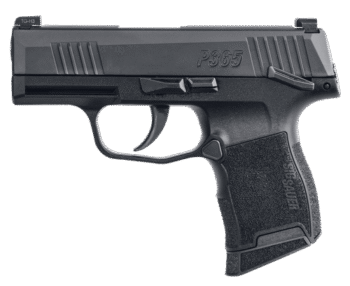 Sig P365, Massachusetts Compliant, Sub-Compact, 9mm, 3.1" Barrel, Nitron Finish, Black, XRAY3 Night Sights, Manual Safety, 10rd, 2 Magazines