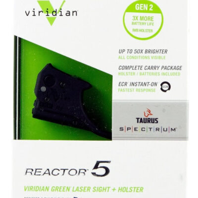 Viridian Weapon Technologies, Reactor 5 Gen 2, Green Laser, Fits Taurus Spectrum, Includes ECR Ambi Inside Waistband Holster