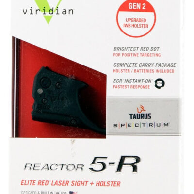 Viridian Weapon Technologies, Reactor 5 Gen 2, Red Laser, Fits Taurus Spectrum, Includes ECR Ambi Inside Waistband Holster