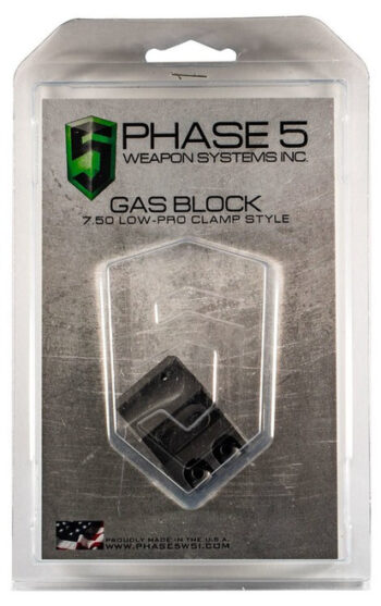 Phase 5 Weapon Systems Lo Pro Gas Block Lo Pro Gas Block Clamp Style 0.750" Barrel Black