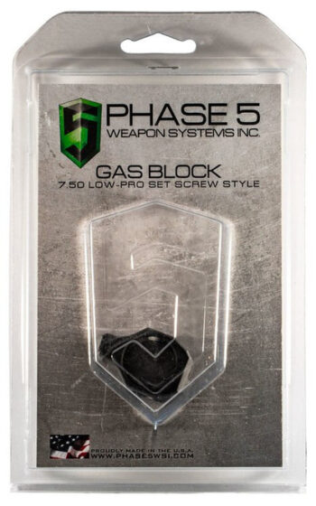 Phase 5 Lo Pro Gas Block Screw Style 0.750" Barrel Black