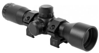 Keystone Sporting Arms Quick Focus 4-32X, 32, Black, Rings, Stationary Mount Base (KSA031) Required to Mount Scope to Rifle, Made by Aim Sports