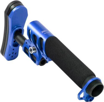 Odin Zulu Adjustable Stock, Padded Pistol Buffer Tube, Back Plate - Blue