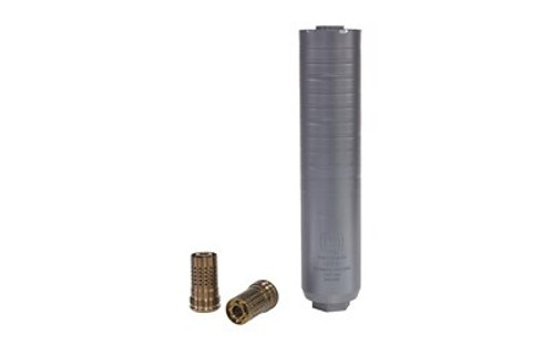 Q Thunder Chicken Rifle Suppressor, 1.75" Diameter, 8.125" Length, 7.62/300Blk/300 Win, Titanium, Black, Quickie Fast Attachment