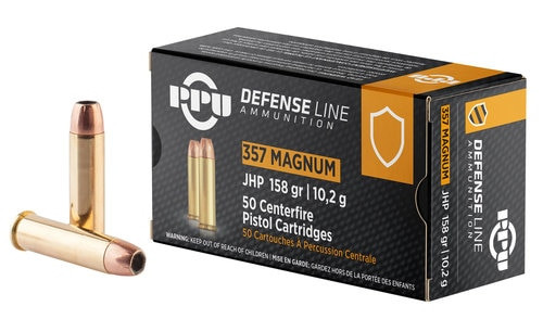 Prvi Partizan Handgun Defense, 357 Magnum, 158gr, Jacketed Hollow Point, 50rd Box