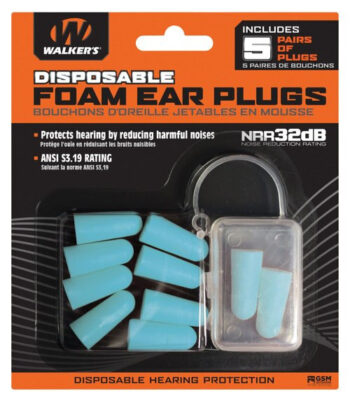 Walkers Foam Ear Plugs 32 dB Teal 5 Pack