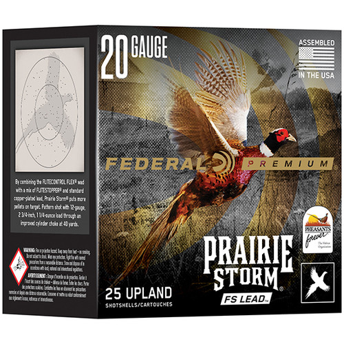 Federal Premium Prairie Storm 20 Guage, 3", FS Lead, 25 Round/Box
