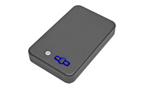 Bulldog Personal Safe, 11"x7"x1.8", 6" Security Cable, Black, Digital Personal Vault LED, Allows Entry With Access Card or Key FOB or 3 LED Night Light Access Buttons, Quick Opening