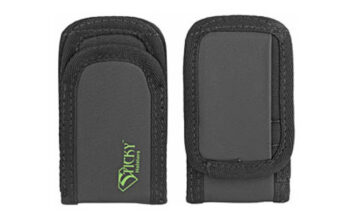 Sticky Holsters Super Mag Pouch, Fits Flashlights, Any Pistol Magazine, Built in Pocket for License, Black, 2 Pack