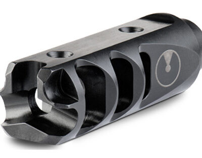 Ultradyne Mercury Brake, 5.56mm/223REM, Fits AR-15s with 1/2X28 Threads, Black, 3.1 oz., 416 Stainless Steel, Includes Shrouded Timing Nut