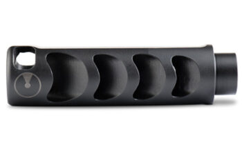 Ultradyne Apollo Brake, 5.56mm/223REM, Fits AR-15s with 1/2X28 Threads, Black, 4.4 oz., 416 Stainless Steel, Includes Shrouded Timing Nut