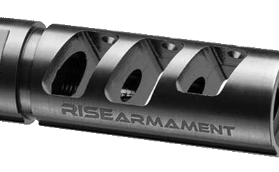 Rise Armament RA-701 223 Rem/5.56 NATO Compensator 1/2"-28 tpi Black Nitride 416 Stainless Steel