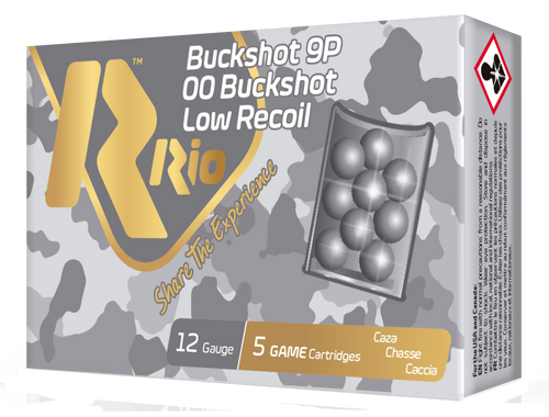 Rio Royal Buck 12 Ga, 2.75", 9 Pellets, 00 Buckshot, 5rd Box
