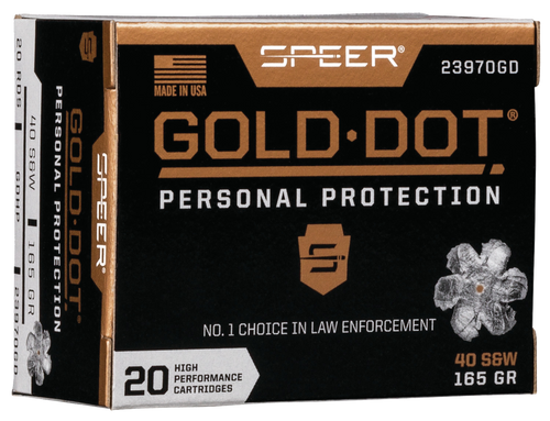 Speer Speer Gold Dot Personal Protection .40 S&W, 165gr, Hollow Point, 20rd Box