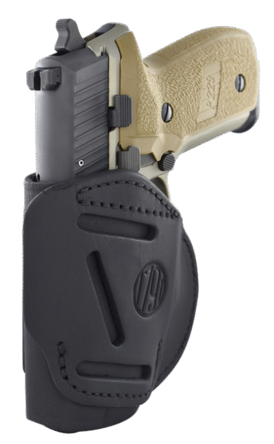 1791 4 Way Belt Holster, Left Hand, Black, Leather, Glock 22-23-26-27-28-29-30-33-39, Sig P228-229, Spring XDS-XDE-XD 9-40 Cal, Taurus G2-G2c-709 Slim