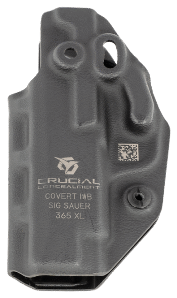 Crucial Concealment Covert Sig P365 XL IWB Holster, Ambidextrous, Kydex, Black