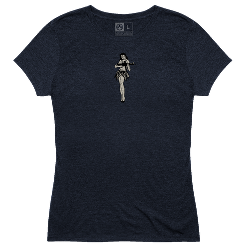 Magpul Tri-Blend Hula Girl Lady Shirt XS Navy