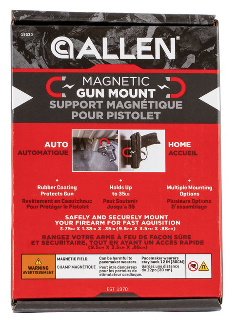 Allen Magnetic Handgun Mount, 35lb Capacity