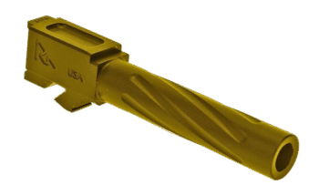 Rival Arms Precision V1 Drop-In Barrel 9mm 4.49" Gold PVD Finish 416R Stainless Steel Material for Glock 17 Gen3-4