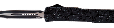 Templar Knife Maiden Gloss Gen II Slim OTF Knife, 3.43" Blade, 5.5" Handle, Dagger 440C, Black