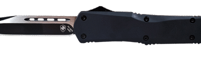 Templar Knife Black Rubber Gen II OTF, 3.5" Tanto, Glass Breaker, Pocket Clip, Black