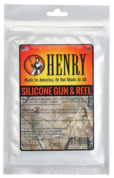 Henry Gun and Reel Cloth, Blitz Treated, Cotton Flannel, 11" x 14"