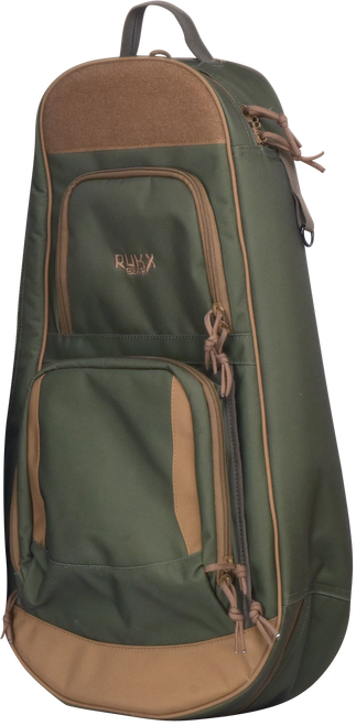 Rukx Gear Discrete AR-Pistol Bag Green/Tan 600D Polyester with Elastic Keeper Strap Ends & Detachable Buckles 13.70" x 4.70" x 25.50"